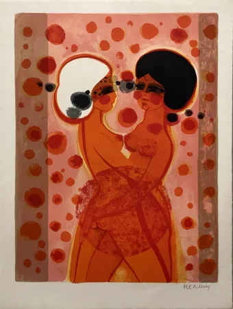 Litografía Menguy - L'étreinte