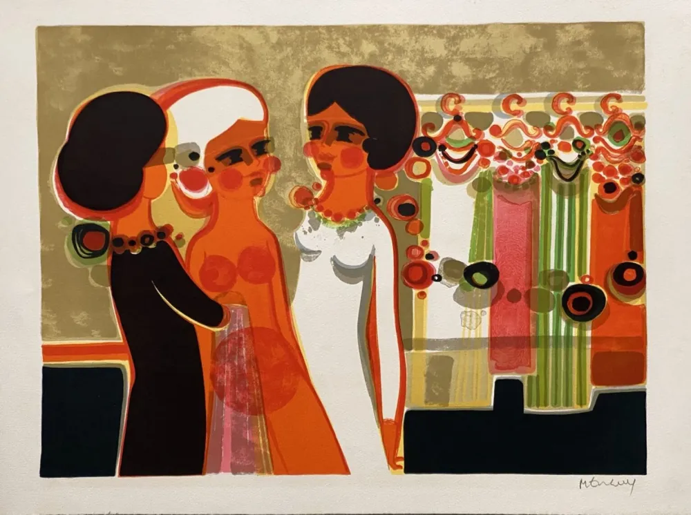 Litografía Menguy - L'habillage