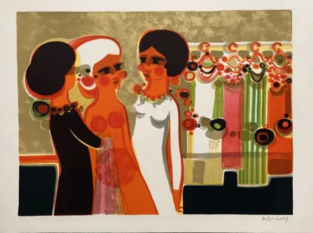 Litografía Menguy - L'habillage