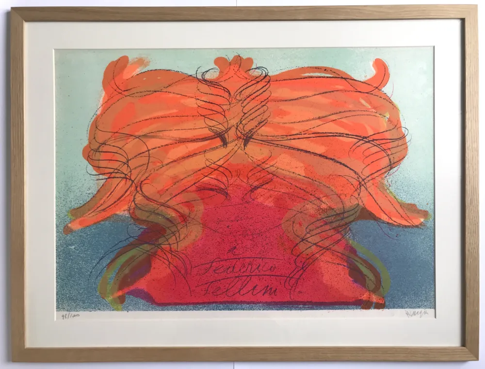 Litografía Messagier - Hommage à Federico Fellini