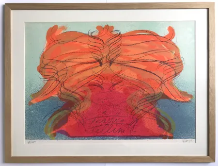 Litografía Messagier - Hommage à Federico Fellini