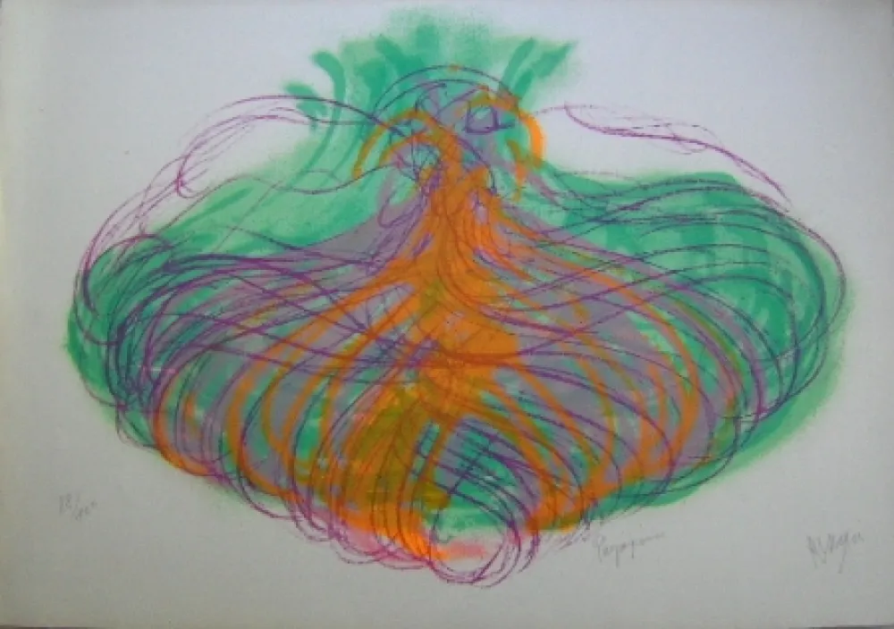 Litografía Messagier - Paysageoines