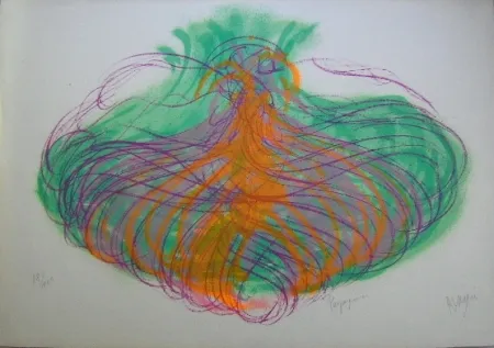 Litografía Messagier - Paysageoines