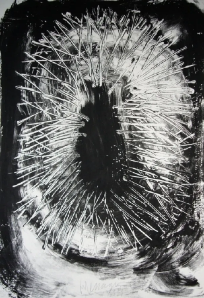 Litografía Messagier - Pour le peuple africain