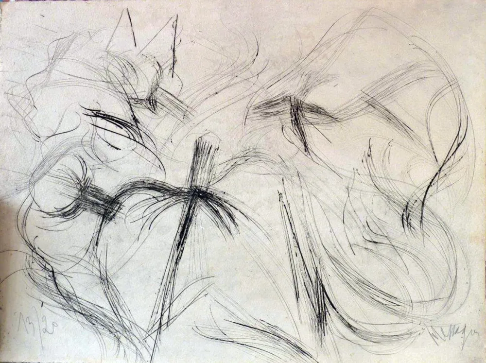 Litografía Messagier - Sans titre