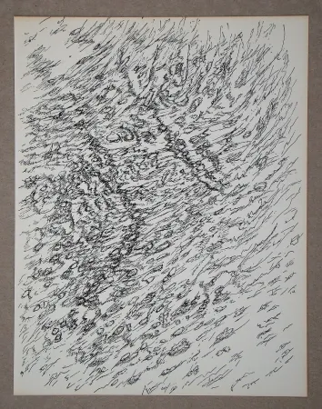 Litografía Michaux - Dessin, 1955