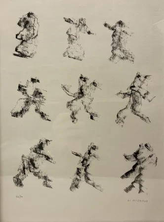 Litografía Michaux - Henri Michaux (1899-1984). Lithographie signée et numérotée. 