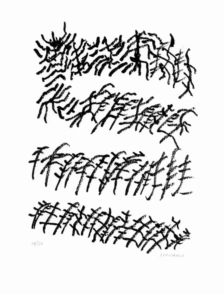 Litografía Michaux - Par la voie des rythmes