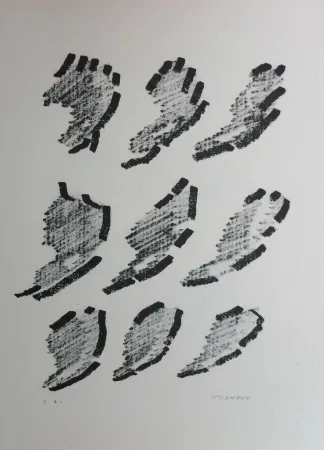 Litografía Michaux - Par la voie des rythmes 152