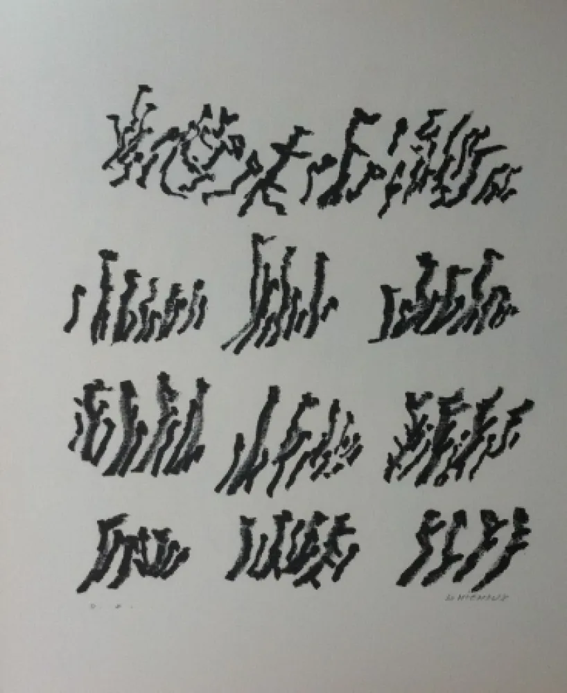 Litografía Michaux - Par la voie des rythmes 154