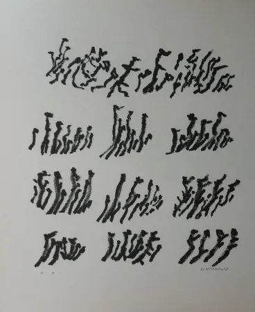 Litografía Michaux - Par la voie des rythmes 154