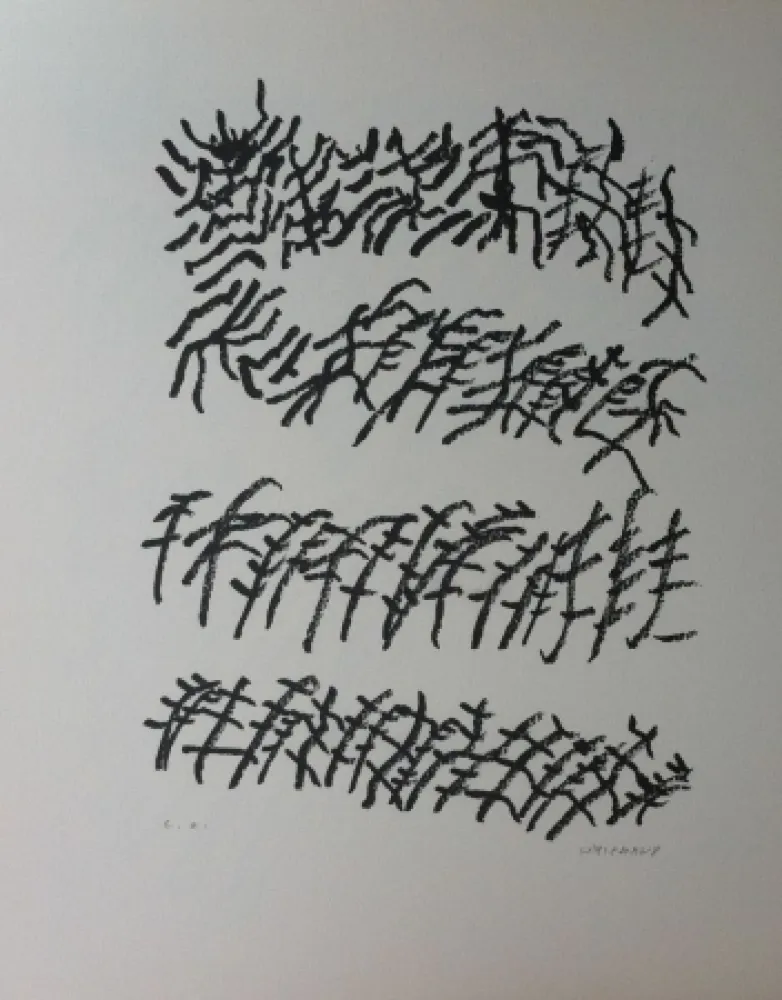 Litografía Michaux - Par la voie des rythmes 156