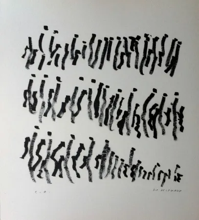 Litografía Michaux - Par la voie des rythmes 157