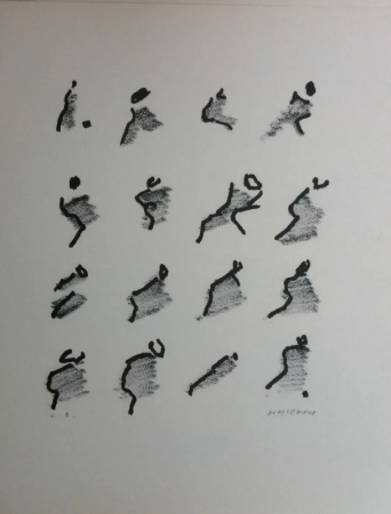 Litografía Michaux - Par la voie des rythmes 159