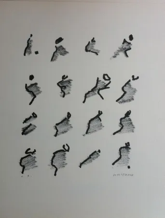 Litografía Michaux - Par la voie des rythmes 159