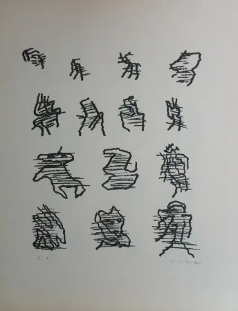 Litografía Michaux - Par la voie des rythmes 164