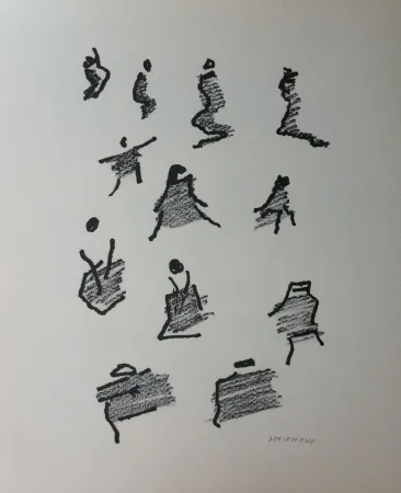 Litografía Michaux - Par la voie des rythmes 165