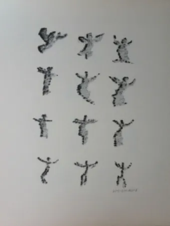 Litografía Michaux - Par la voie des rythmes 166