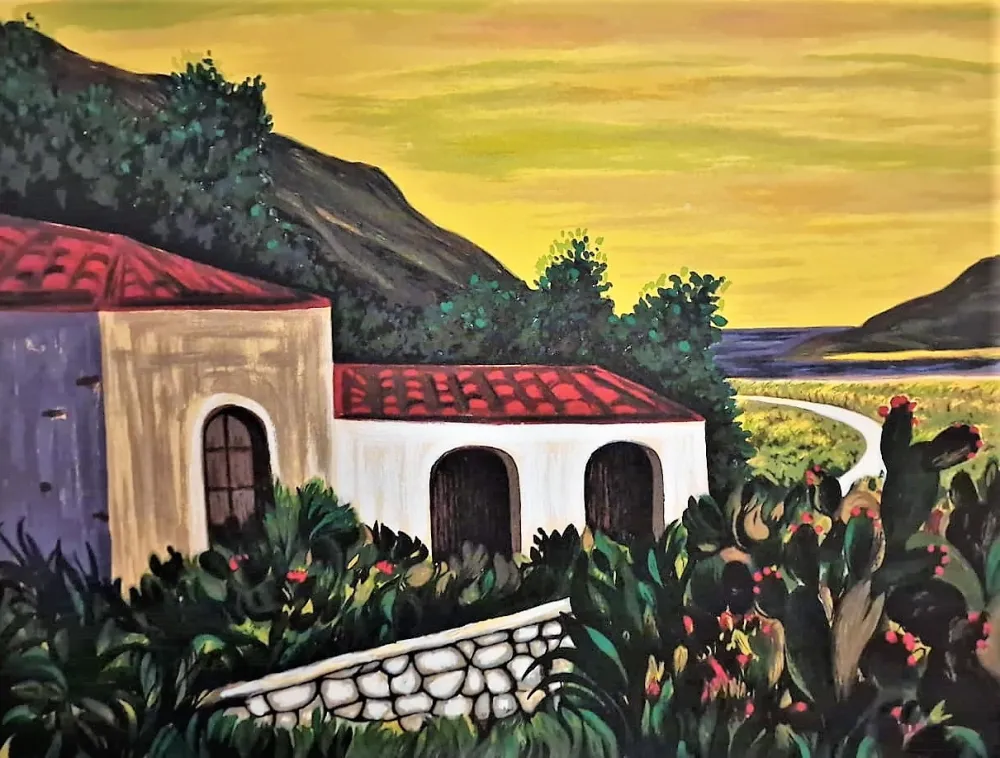 Serigrafía Migneco - Paesaggio Siciliano