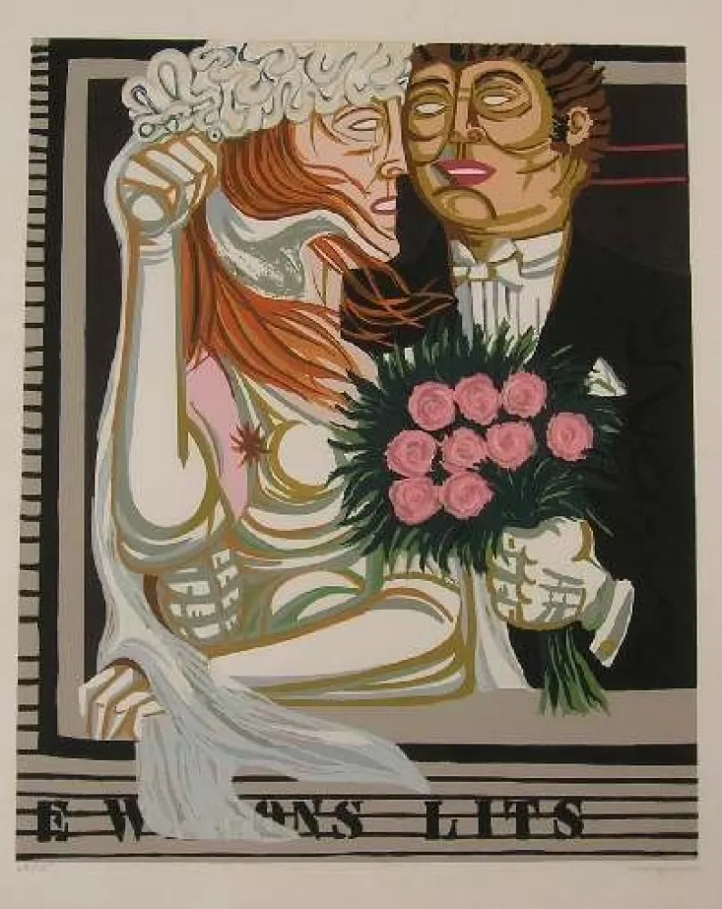 Litografía Migneco - SENZA TITOLO