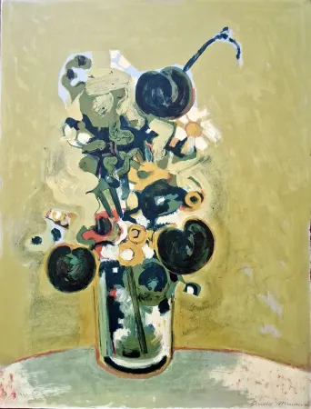 Litografía Minaux - Le bouquet d'octobre