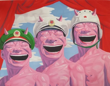 Litografía Minjun - Sans titre