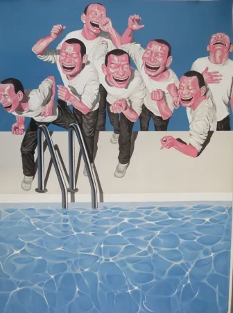 Litografía Minjun - Sans titre