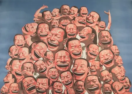 Litografía Minjun - Sans titre