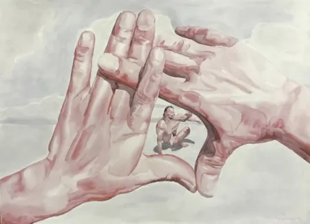 Litografía Minjun - Untitled (Smile-ism No. 9),