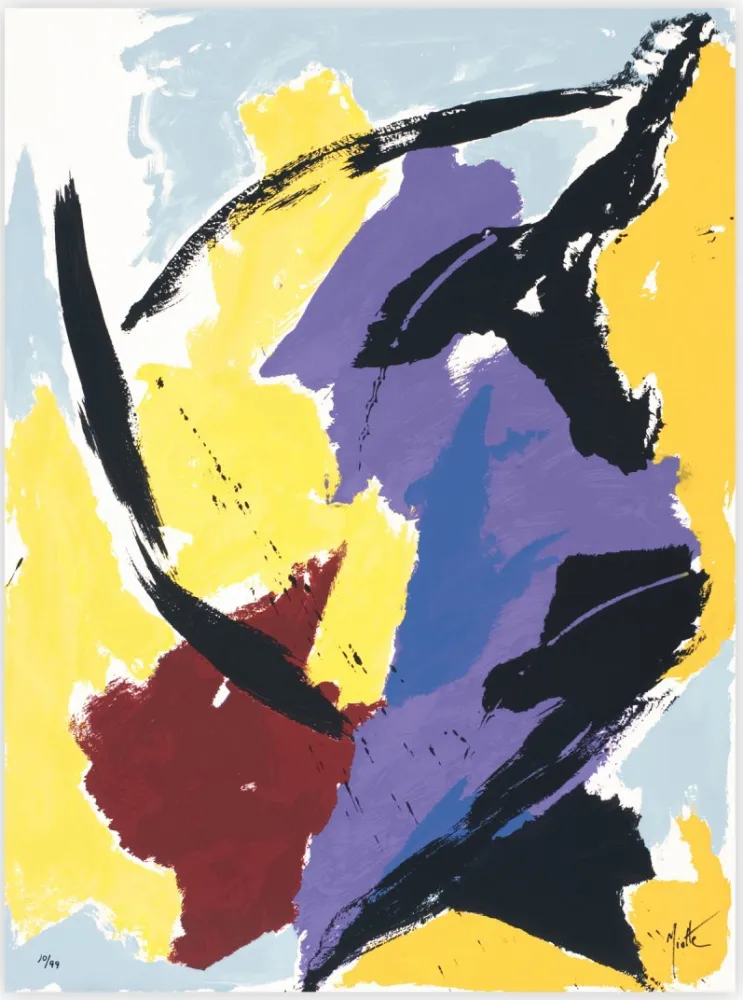 Serigrafía Miotte - Mancha Central Violeta