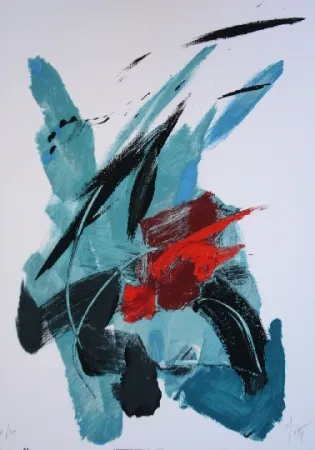 Litografía Miotte - Pour Garcia Lorca