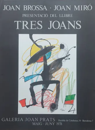 Cartel Miró - Affiche d'exposition Tres Joans, 1978