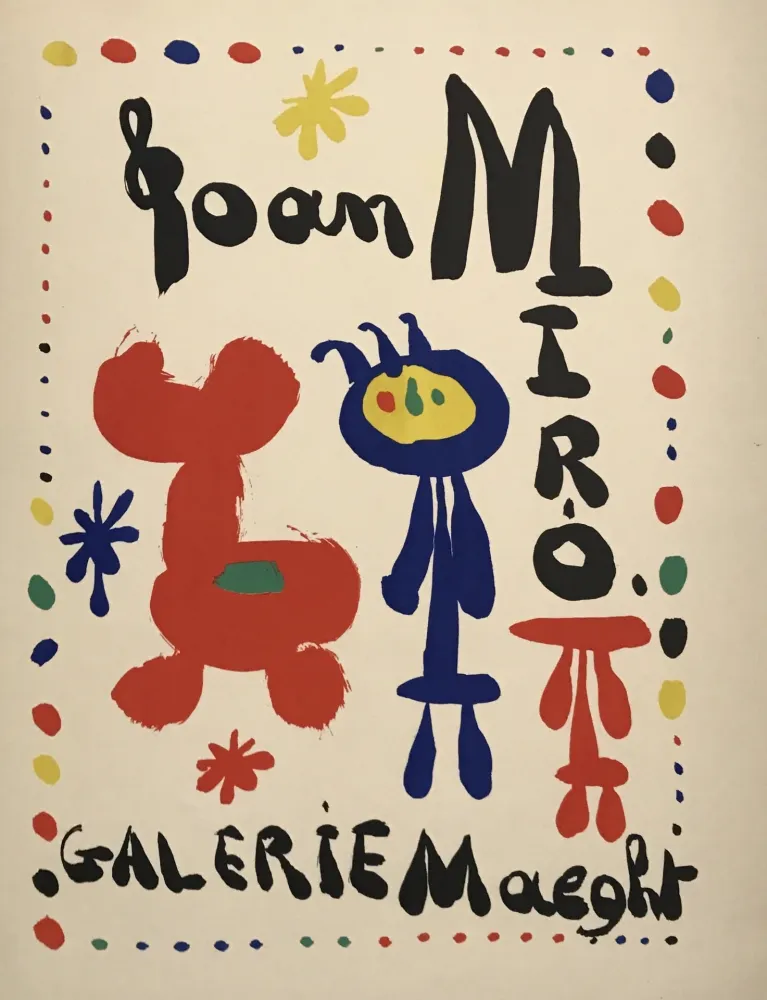 Litografía Miró - Affiche Exposition (Galerie Maeght)