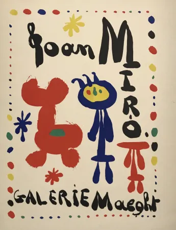 Litografía Miró - Affiche Exposition (Galerie Maeght)