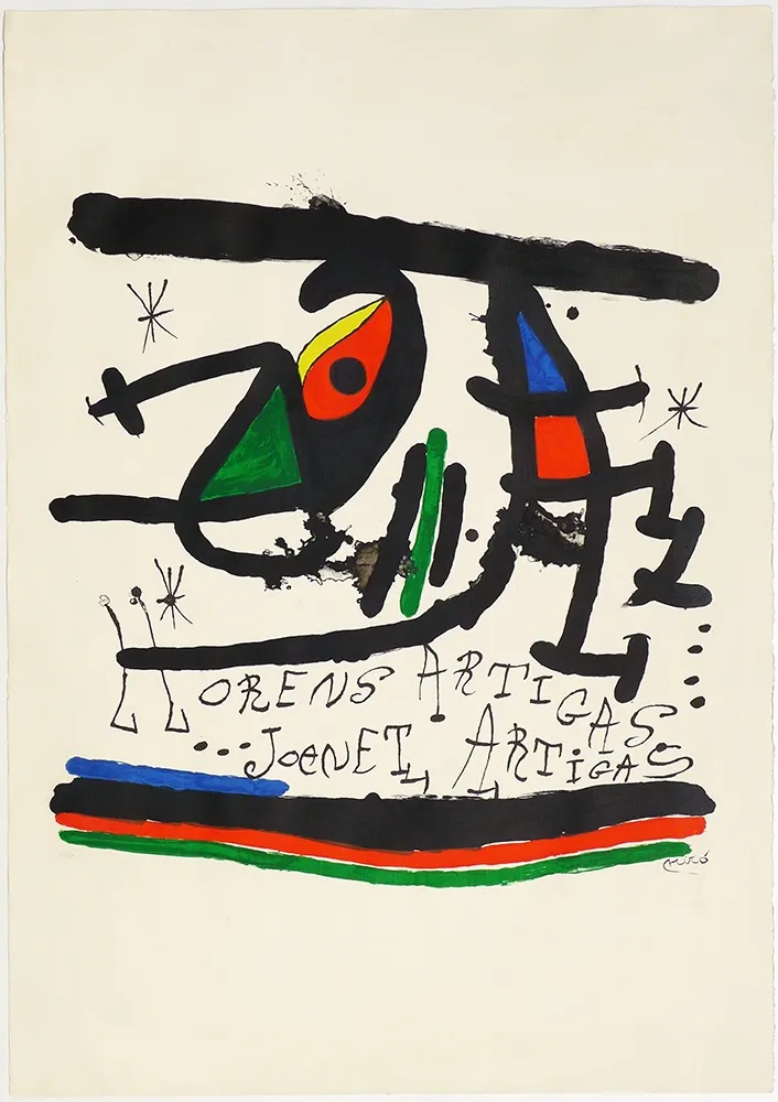 Litografía Miró - A.L Exposición 1971