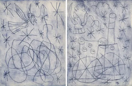Libro Ilustrado Miró - André Frénaud : NOËL AU CHEMIN DE FER. [ALÈS, PAB, 1959].