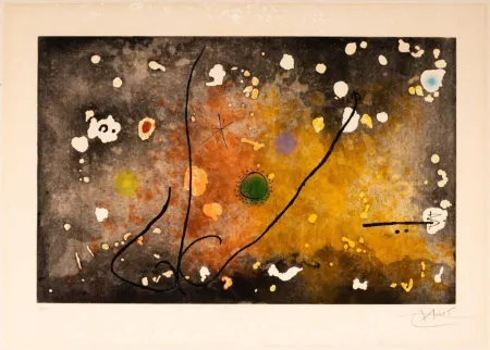 Aguatinta Miró - Archipel Sauvage III