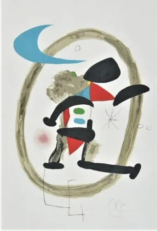 Litografía Miró - Arlequin Circonscrit
