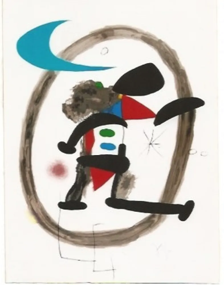 Litografía Miró - Arlequin Circonscrit