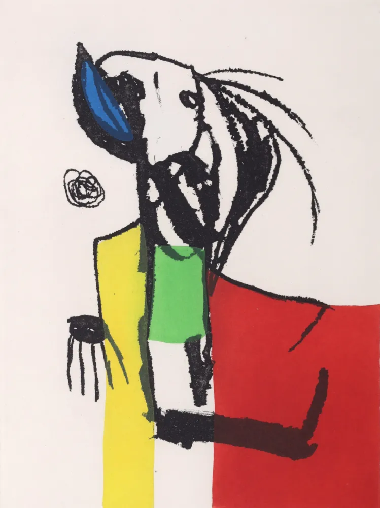 Aguatinta Miró - Chanteur des Rues. No IV