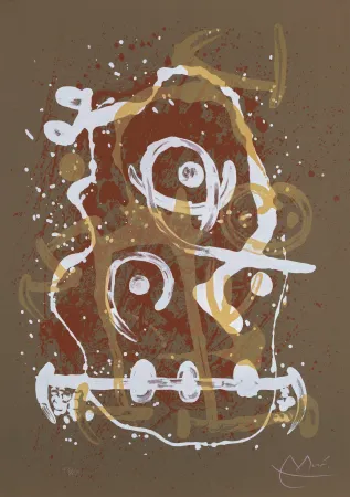 Litografía Miró - Chevauchée brun