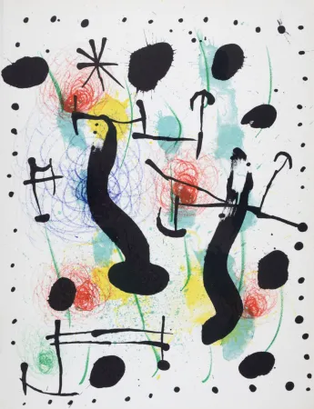 Litografía Miró - Composition, 1966