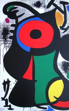 Serigrafía Miró - Composition abstrait