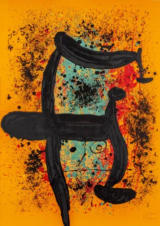 Litografía Miró - Cueilleuse d'oranges (La) 