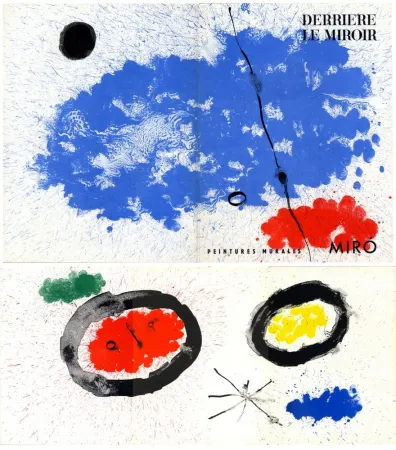Libro Ilustrado Miró - Derrière Le Miroir n° 128. PEINTURES MURALES DE MIRÓ. 7 LITHOGRAPHIES ORIGINALES. Juin 1961.
