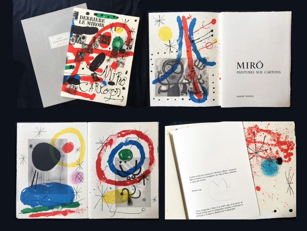 Libro Ilustrado Miró - DERRIÈRE LE MIROIR N° 151-152. MIRO, CARTONS. Mai 1965. DE LUXE SIGNÉ (1965)