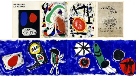 Litografía Miró - Derrière le Miroir n° 57-58-59. MIRO. Avec le spectaculaire et célèbre 