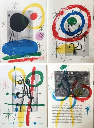 Libro Ilustrado Miró - DERRIÈRE LE MIROIR N°151-152. MIRO. CARTONS. Mai 1965.
