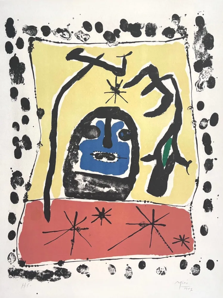 Litografía Miró - Exposition à la Galerie Matarasso, Nice, 1957 