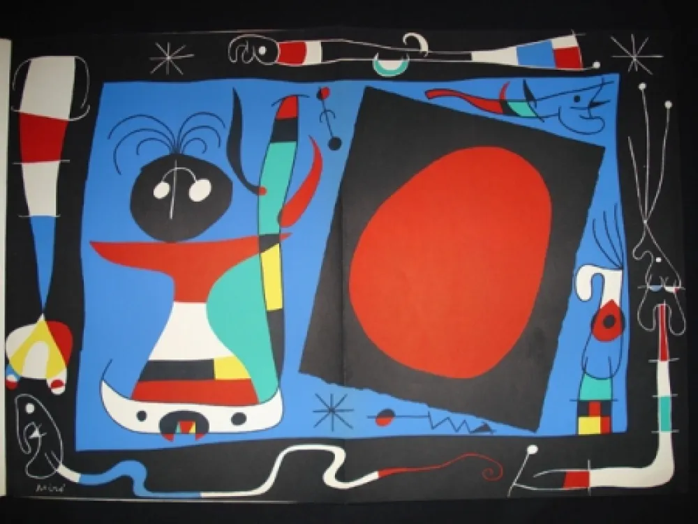 Litografía Miró - Femme au Miroir